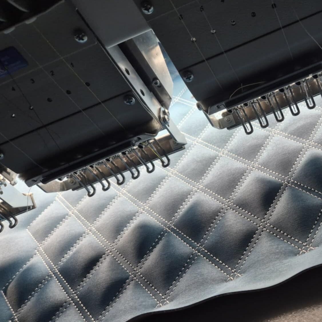 Outdoor textiel ruiten stikwerk 02